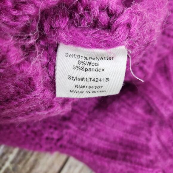 Line & Dot Bennett Sweater in Plum Size Medium Turtleneck Long Sleeve Knit - Picture 12 of 12